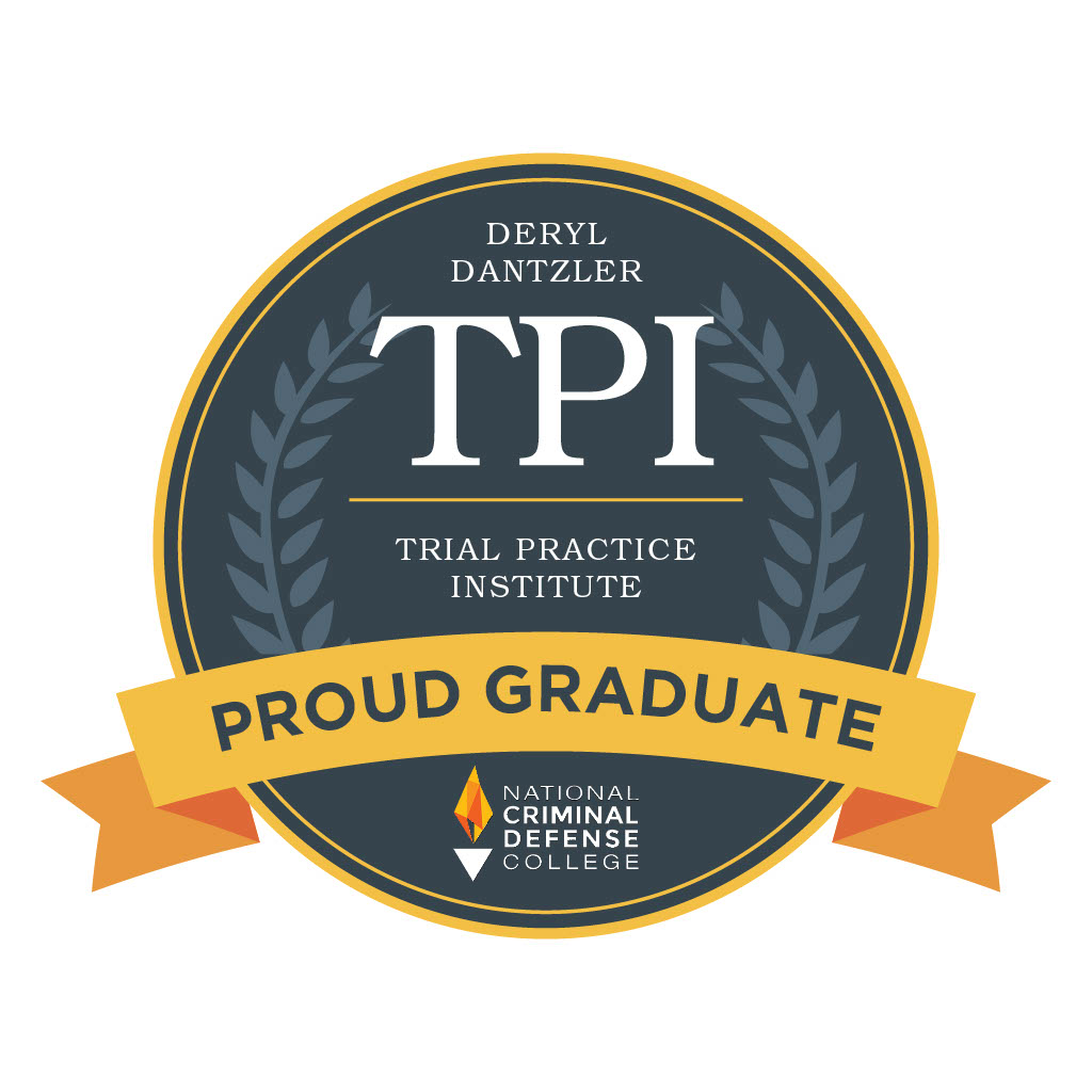 Deryl Dantzler Trial Practice Institute Proud Graduate Badge